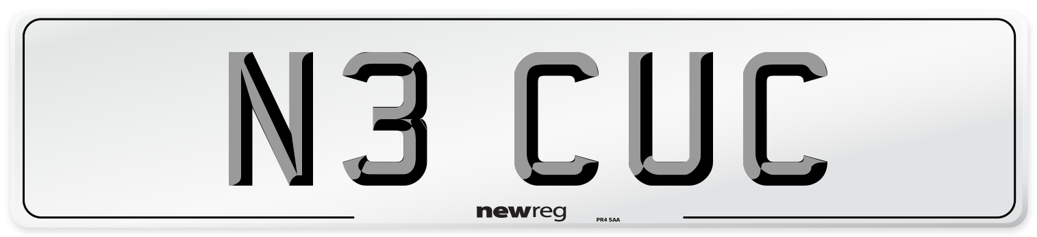 N3 CUC Number Plate from New Reg